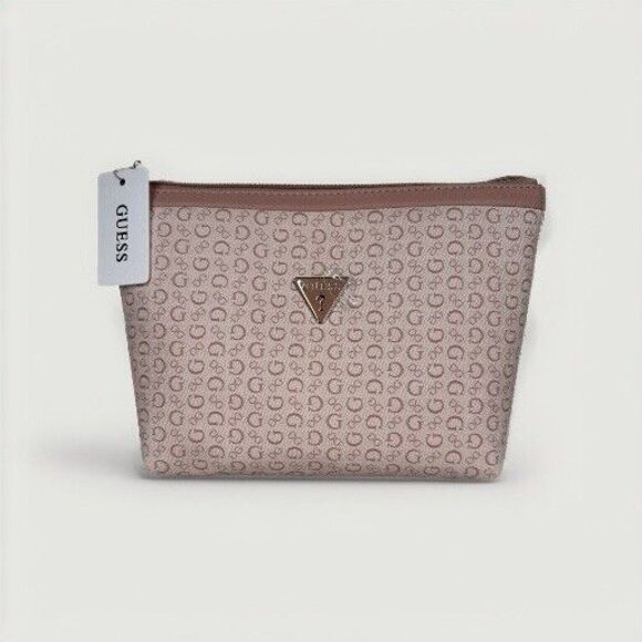 GUESS Zipper Makeup Bag Light Pink - Picture 1 of 4